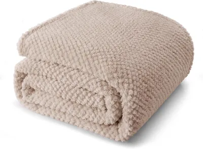Productafbeelding van Pluizige fleece deken, 130x170 cm, microvezel, geschikt voor bank en bed