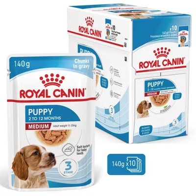 Obrázek produktu pro Royal Canin Medium Puppy, Štěně, Jakékoli plemeno, Střední (11 - 25kg), Maso, 140 g