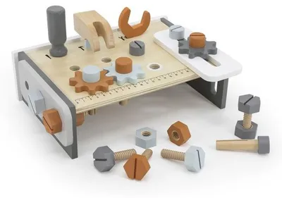 Zdjęcie produktu dla Tryco Baby TR-303010, drewniany stół warsztatowy dla dzieci, dla chłopców/dziewczynek, od 1 roku życia