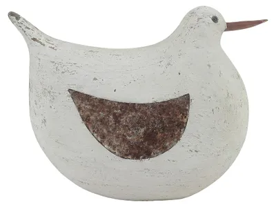 Produktbild von Clayre & Eef Dekorationsfigur Vogel Weiß Holz