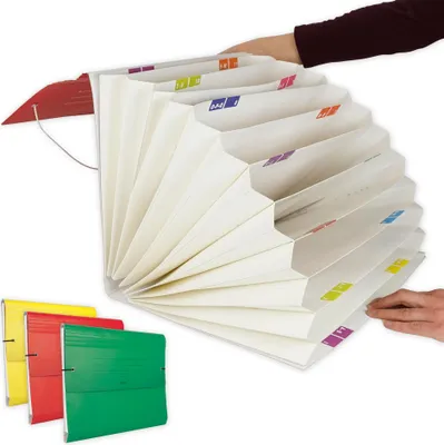 Produktbild von TimeTEX Fächermappe aus Pappe A4-Plus, farbig