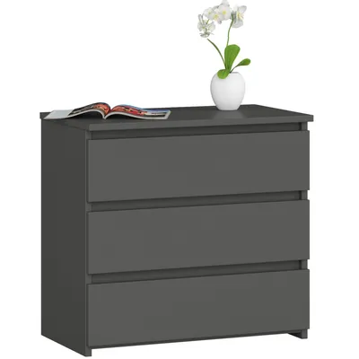 Immagine prodotto di Comodino grafite CL3 con 3 cassetti - elegante e funzionale per la tua camera da letto
