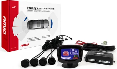 Immagine prodotto di Assistente di parcheggio AMiO LED-GRAF a 4 sensori, nero