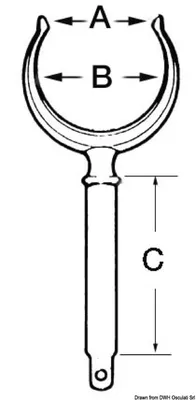 Produktbild von Osculati Rowlock Halter Chrom 12 mm