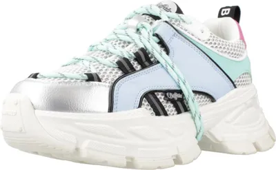 Produktbild von Buffalo Saturn Lace in Blau Silber für Damen – 6 UK - 39 EU - 8.5 US / Blue Silver