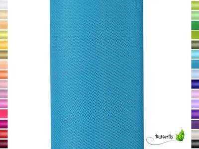 Produktbild von 9m Rolle Tüll 50cm, Farbauswahl:dunkel türkis 340D