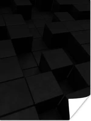 Produktbild von MuchoWow® Poster Würfel - Schwarz - Weiß - Muster 90x120 cm - Wohnzimmer