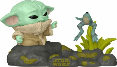 Immagine prodotto di Funko Pop! Deluxe Star Wars - The Mandalorian Grogu z Żabą Figurki Winylowe