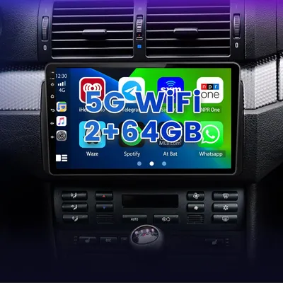 Zdjęcie produktu dla Radio samochodowe Android 11 do samochodów BMW E46, produkowanych w latach 1999-2005, z 10,1-calowym ekranem dotykowym, obsługą Carplay, GPS i Bluetooth