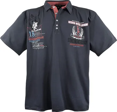 Produktbild von Übergrössen Hippes Polo-Shirt Kurzarm LAVECCHIA Anthrazit 8XL