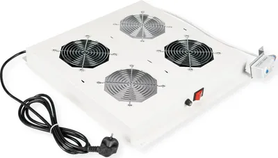 Produktbild von ROLINE 19-Zoll Dachlüftereinheit 2 Lüfter, Thermostat , grau