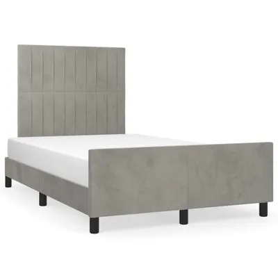 Obrázek produktu pro vidaXL Rám postele bez matrace světle šedý 120x200 cm sametový