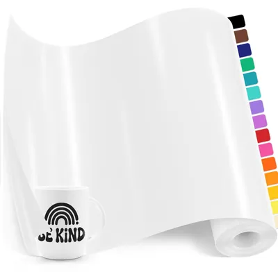 Productafbeelding van Zelfklevende vinylfolie - Mat wit - Geschikt voor plottertoepassingen - 30,5 cm x 305 cm