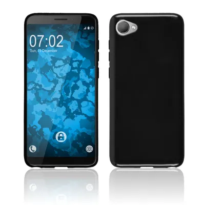 Produktbild von PhoneNatic Case kompatibel mit HTC Desire 12 - schwarz Silikon Hülle  Cover