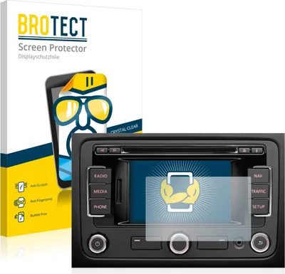 Produktbild von 2x Für Volkswagen Passat B7 2010-2015 RNS 315 5" Schutzfolie BROTECT Displayschutz Display Schutz Folie Klar Transparent