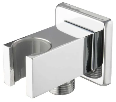 Produktbild von PaulGurkes Wandanschlussbogen mit Halter Halterung für Handbrausen eckig