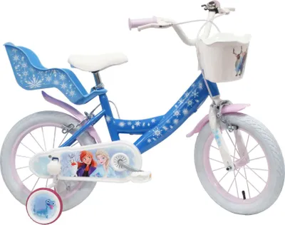 Produktbild von Disney Frozen 3 14 Zoll Kinderfahrrad Fahrrad Mädchenfahrrad ab 3,5 Jahre Kleinkinderfahrrad Stützräder Schutzblech