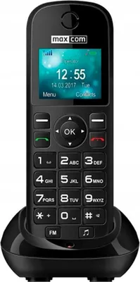 Produktbild von Maxcom MM35D Festnetztelefon mit SIM, große Tasten, Schwarz, Neuware
