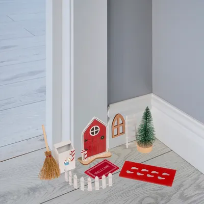 Produktbild von Weihnachtselfen Tür-Set Dekoartikel - Weihnachtsdeko mit 11-Teilen