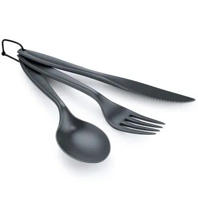 Zdjęcie produktu dla Zestaw sztućców turystycznych GSI 3 PC Ring Cutlery Set szary
