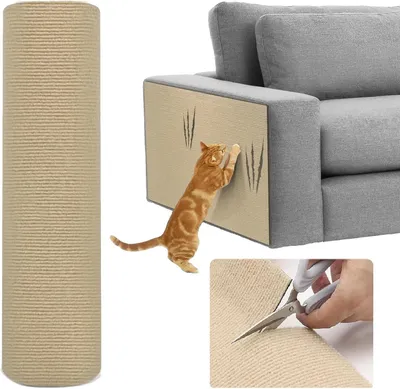 Zdjęcie produktu dla Samoprzylepna mata antykociego drapania dla kotów - 200 x 40 cm - możliwość cięcia na wymiar - służy jako drapak i ochrona mebli