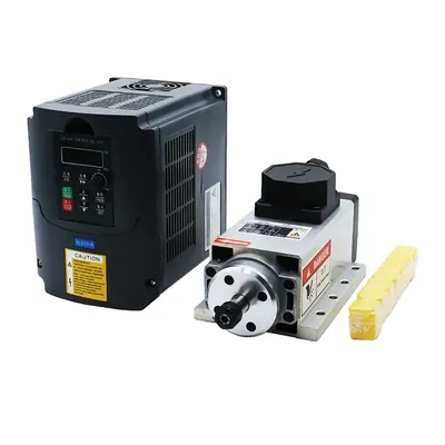 Zdjęcie produktu dla Wrzeciono CNC, wysokoobrotowe, chłodzone powietrzem, 15KW 220V, skrzynka przyłączeniowa YL VFD