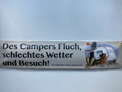 Produktbild von Des Campers Fluch, Blechschild, Straßenschild 46x10 cm, STR 156