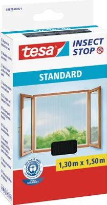 Obrázek produktu pro Tesa síť proti hmyzu standardní pro okna 130cm x 150cm antracitová