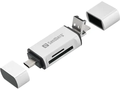Productafbeelding van SANDBERG USB-C + USB + Micro USB kaartlezer