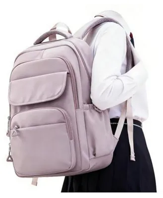 Immagine prodotto di Zaino per bambini, ragazzi e adolescenti, zaino da giorno, 14 pollici, scomparto per laptop, impermeabile, colore viola, dimensioni 34x47x17 cm