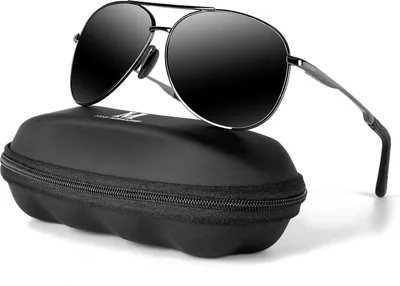 Produktbild von Polarisierte UV400 Sonnenbrille Herren Vintage Outdoor Schwarz