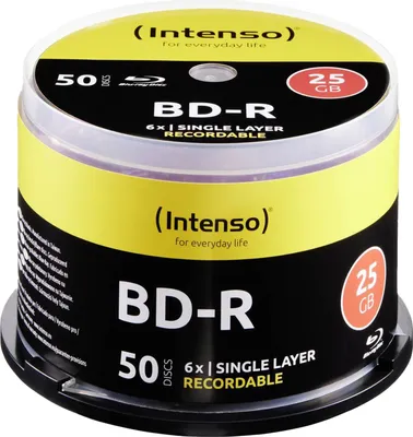 Produktbild von Intenso BluRay Disc BD-R 25GB 50 sztuk - Pusty nośnik pamięci