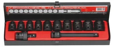 Produktbild von Wurth 12-teiliges 1/2" Sechskant-Steckschlüsselsatz kurz