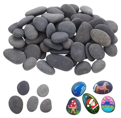 Obrázok produktu pre Plochý dekoratívny kameň, 80 kusov, 1-3 cm, na maľovanie a do akvária