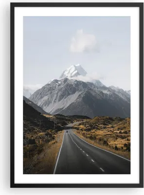 Produktbild von Gerahmtes Poster - Schwarzer Rahmen - Weg Berg Gipfel - 50x70 cm - Wand Bild - Wanddeko - Wandbilder - Kunstposter - Wandposter - Bilderrahmen - Bilder - Kunstdruck - Wanddekoration - P2BPA50x70-4833