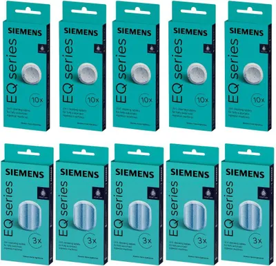 Produktbild von SIEMENS TZ80001+ TZ 80002 50 Reinigungstabletten + 15 Entkalkungstabletten  für EQ Series Kaffeevollautomaten