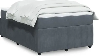 Produktbild von Design Möbel Boxspringbett mit Matratze Dunkelgrau 120x200 cm Samt - Klassische Betten DE33475191