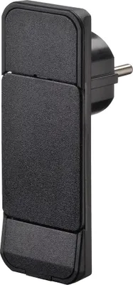 Obrázok produktu pre NVB 104548 Plochý konektor s ochranným kontaktom, 230 V, čierny IP20