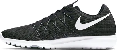 A studio shot of a single Nike shoe.