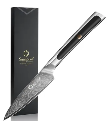 Obrázok produktu pre Nôž na ošúpavanie, nôž na ovocie, nôž na zeleninu, čepeľ z damascénovej oceli, dĺžka čepele 9 cm