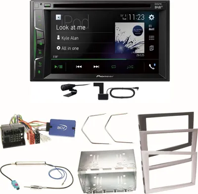 Produktbild von Pioneer AVH-A3200DAB Bluetooth Einbauset für Opel Vectra C Meriva Vivaro Combo