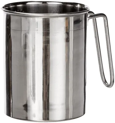 Litermaß aus Edelstahl, 1 Liter, mit Skala und Griff