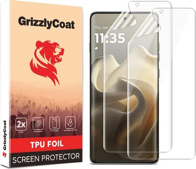 Produktbild von GrizzlyCoat  Motorola Edge 60 Displayschutz Schutzfolie - Hüllenfreundlich (2er Pack)