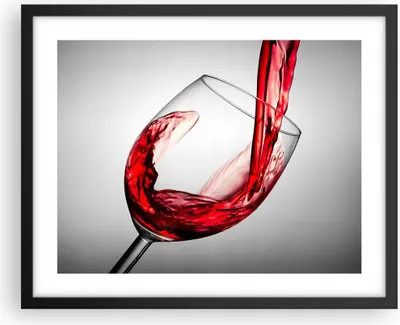 Produktbild von Gerahmtes Poster - Schwarzer Rahmen - Trinken glas wein - 50x40 cm - Wand Bild - Wanddeko - Wandbilder - Kunstposter - Wandposter - Bilderrahmen - Bilder - Kunstdruck - Wandbild - P2BAA50x40-2258