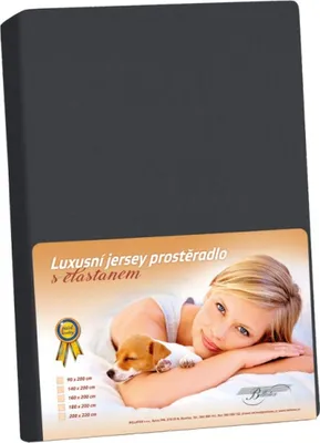 Obrázek produktu pro Jersey LUX - 140x200 cm - Grafitová
