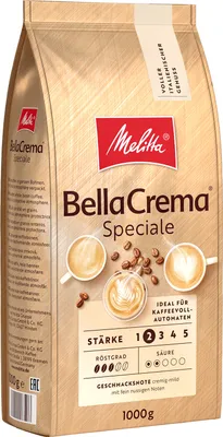 Image de Melitta 771739006 Melitta BellaCrema Speciale Kaffeebohnen Arabicabohnen mild 1,0 kg