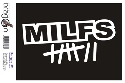 Produktbild von Aufkleber / Autoaufkleber - JDM / Die cut / Auto / OEM - Milfs 7 - 210x200mm weiß - Heckscheibe / Heckscheibenaufkleber