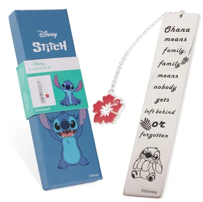Productafbeelding van Disney Stitch metalen bladwijzer voor kinderen, tieners en vrouwen, met bedel, geschikt voor school, universiteit, boeken, leesmateriaal, en als cadeau voor lezers (zilverkleurig Stitch)