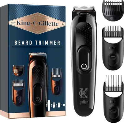 Produktbild von Gillette King Beard Trimmer + 3 Combs 3 Pcs