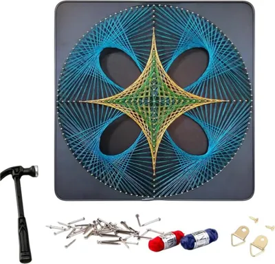 Obrázok produktu pre RealG RC-K-159 Kreatívna sada na String Art 40 x 40 cm, geometrický kruh
